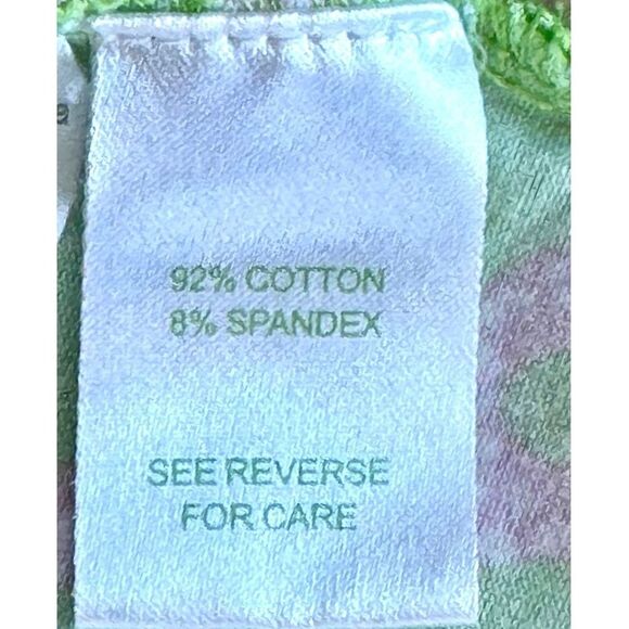 Lilly Pulitzer Joy Green & Pink Colorful Printed Pullover Tunic Top. Medium. - Picture 6 of 6